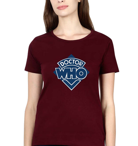 Doctor Who T-Shirt for Women-Maroon-Ektarfa.online
