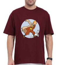 Load image into Gallery viewer, TinTin Oversized T-Shirt for Men-Maroon-Ektarfa.online
