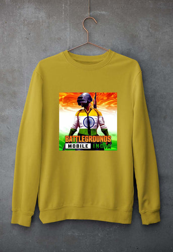 Battlegrounds Mobile India (BGMI) Unisex Sweatshirt for Men/Women-Mustard yellow-Ektarfa.online