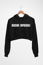 Load image into Gallery viewer, Mission Impossible (MI) Crop HOODIE FOR WOMEN-Black-Ektarfa.online
