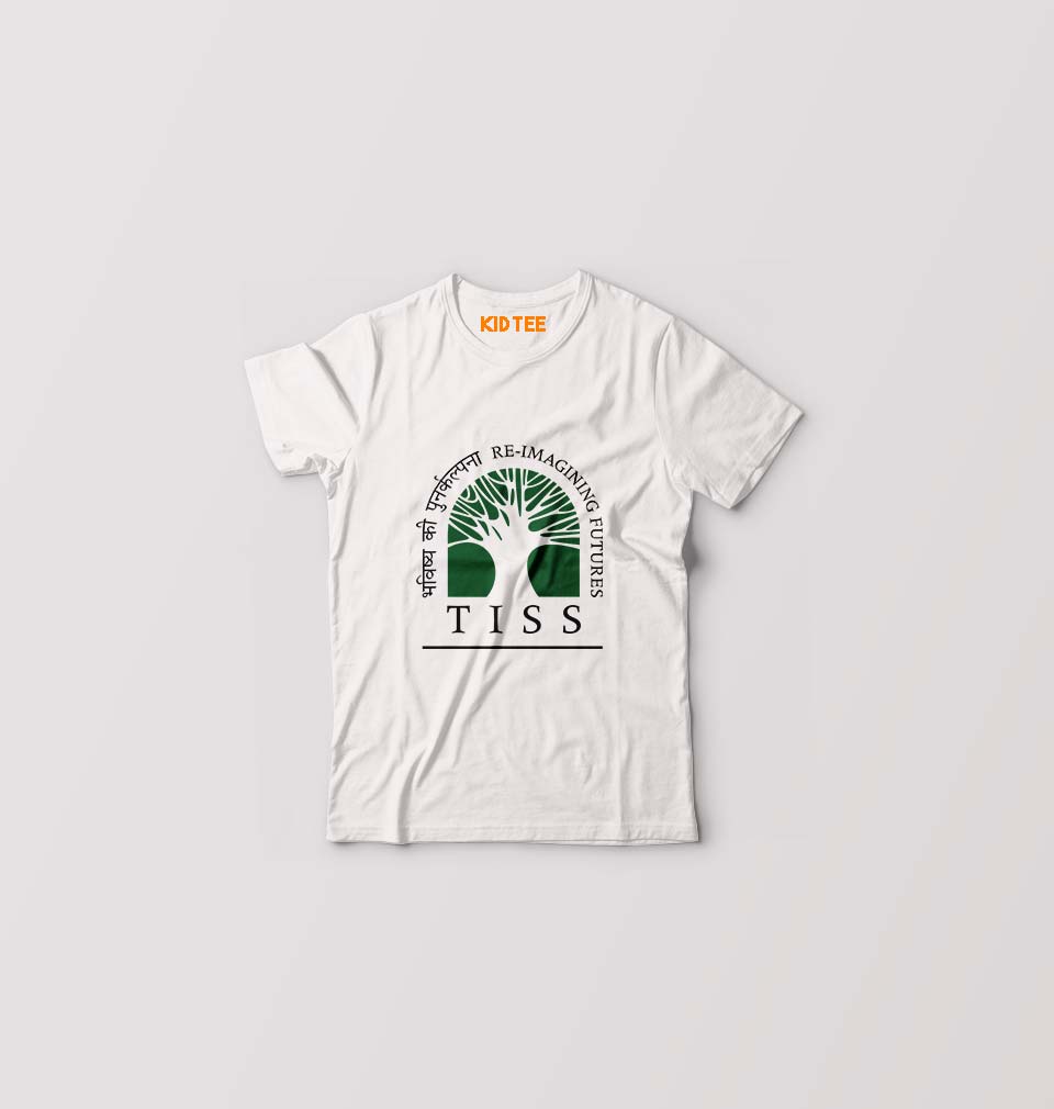 Tata Institute of Social Sciences (TISS) Kids T-Shirt for Boy/Girl-White-Ektarfa.online