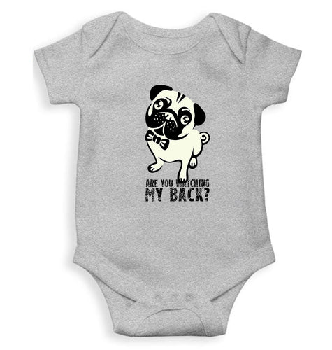 PUG Kids Romper For Baby Boy/Girl-0-5 Months(18 Inches)-Grey-Ektarfa.online