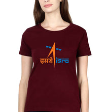 Load image into Gallery viewer, Isro T-Shirt for Women-Maroon-Ektarfa.online
