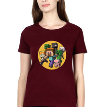 Load image into Gallery viewer, Minecraft T-Shirt for Women-Maroon-Ektarfa.online
