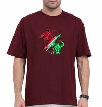 Load image into Gallery viewer, Share Market(Stock Market) Oversized T-Shirt for Men-Maroon-Ektarfa.online
