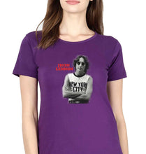 Load image into Gallery viewer, John Lennon T-Shirt for Women-Purple-Ektarfa.online
