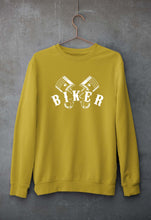 Load image into Gallery viewer, Biker Unisex Sweatshirt for Men/Women-Mustard Yellow-Ektarfa.online
