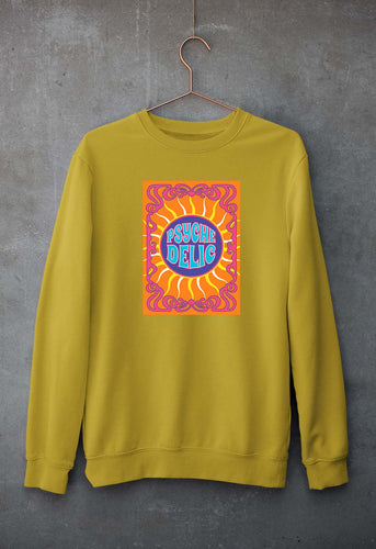 Psychedelic Unisex Sweatshirt for Men/Women-Mustard Yellow-Ektarfa.online