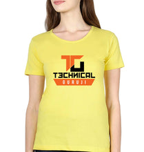 Load image into Gallery viewer, Technical Guruji(Gaurav Chaudhary) T-Shirt for Women-Yellow-Ektarfa.online
