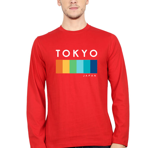 Tokyo Japan Full Sleeves T-Shirt for Men-Red-Ektarfa.online