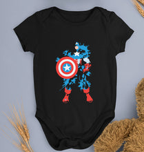 Load image into Gallery viewer, Captain America Superhero Kids Romper For Baby Boy/Girl-Black-Ektarfa.online
