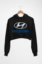 Load image into Gallery viewer, Hyundai Crop HOODIE FOR WOMEN-Black-Ektarfa.online
