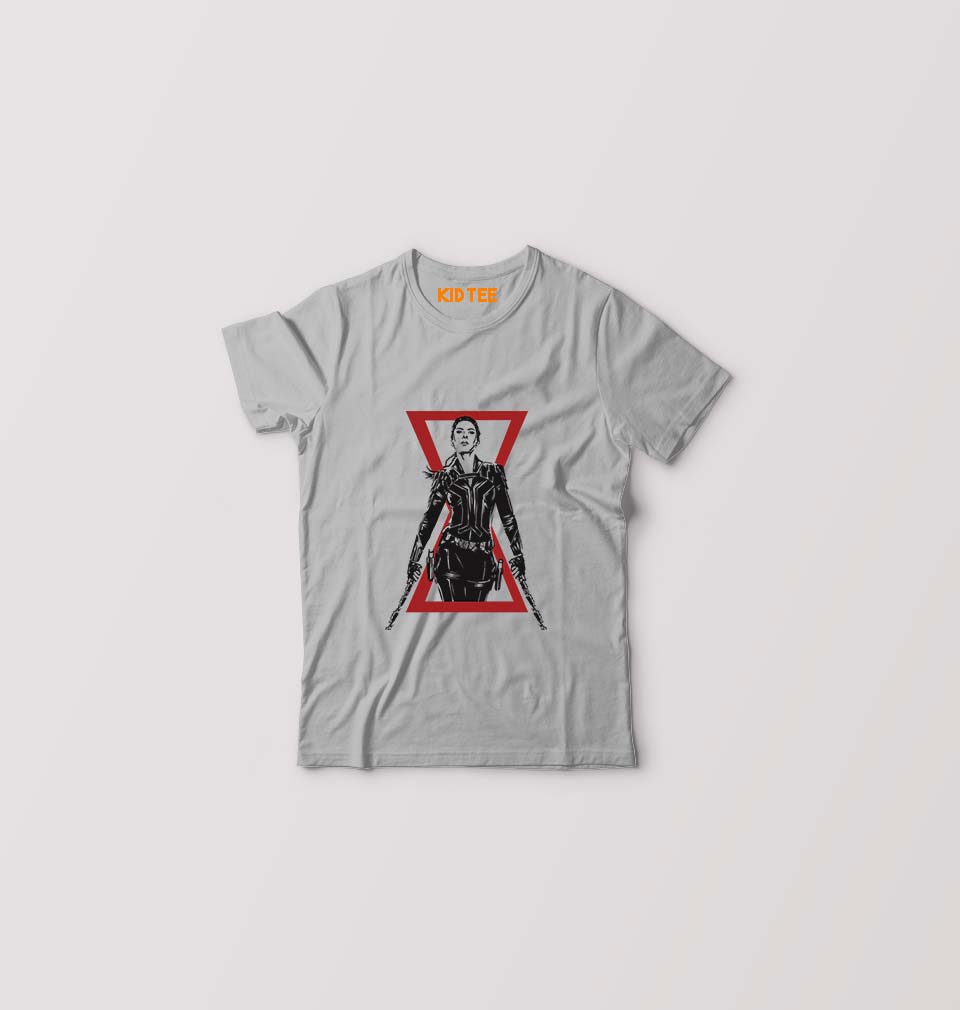 Black Widow Kids T-Shirt for Boy/Girl-Grey-Ektarfa.online