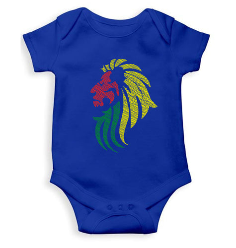 Lion Kids Romper For Baby Boy/Girl-0-5 Months(18 Inches)-Royal Blue-Ektarfa.online