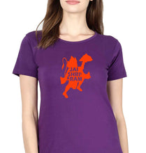 Load image into Gallery viewer, Hanuman Ji (God) T-Shirt for Women-Purple-Ektarfa.online
