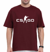 Load image into Gallery viewer, Counter-strike Global Offensive(CS GO) Oversized T-Shirt for Men-Maroon-Ektarfa.online
