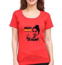 Load image into Gallery viewer, Chanu Saikhom Mirabai T-Shirt for Women-Red-Ektarfa.online
