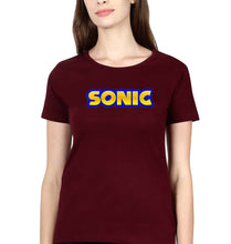 Load image into Gallery viewer, Sonic T-Shirt for Women-Maroon-Ektarfa.online
