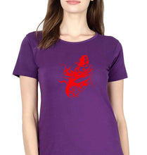 Load image into Gallery viewer, Hanuman Ji (God) T-Shirt for Women-Purple-Ektarfa.online
