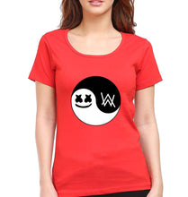Load image into Gallery viewer, alan walker marshmello T-Shirt for Women-Red-Ektarfa.online
