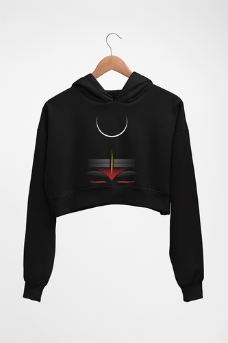 Mahakal Mahadev Bholenath Shiva Shivji Crop HOODIE FOR WOMEN-Black-Ektarfa.online