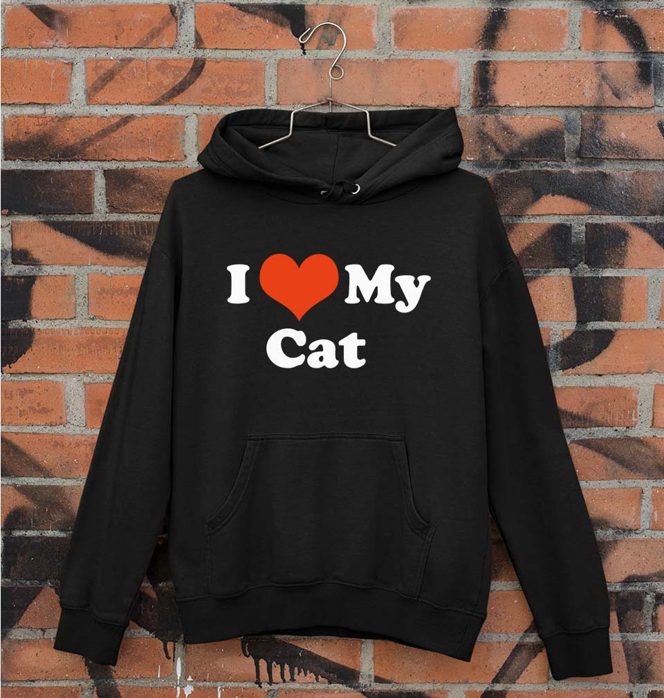 I Love My Cat Unisex Hoodie for Men/Women-Black-Ektarfa.online