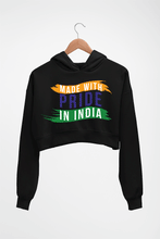 Load image into Gallery viewer, Made in India Crop HOODIE FOR WOMEN-Black-Ektarfa.online

