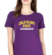 Load image into Gallery viewer, Varsity Cold Glory T-Shirt for Women-Purple-Ektarfa.online
