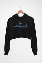 Load image into Gallery viewer, Hallmark Crop HOODIE FOR WOMEN-Black-Ektarfa.online
