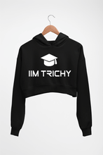 Load image into Gallery viewer, IIM Trichy Crop HOODIE FOR WOMEN-Black-Ektarfa.online

