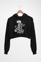 Load image into Gallery viewer, Hanuman Ji (God) Crop HOODIE FOR WOMEN-Black-Ektarfa.online
