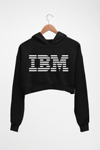 Load image into Gallery viewer, IBM Crop HOODIE FOR WOMEN-Black-Ektarfa.online
