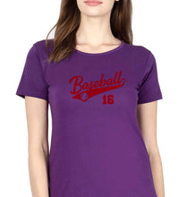 Load image into Gallery viewer, Baseball T-Shirt for Women-Purple-Ektarfa.online
