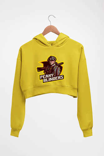 Peaky Blinders Crop HOODIE FOR WOMEN-Mustard Yellow-Ektarfa.online
