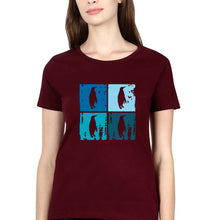 Load image into Gallery viewer, Penguins T-Shirt for Women-Maroon-Ektarfa.online
