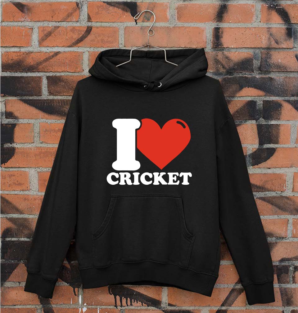 I Love Cricket Unisex Hoodie for Men/Women-Black-Ektarfa.online