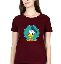 Load image into Gallery viewer, Donald Duck T-Shirt for Women-Maroon-Ektarfa.online
