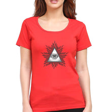 Load image into Gallery viewer, Eye Pyramid T-Shirt for Women-Red-Ektarfa.online
