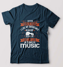 Load image into Gallery viewer, Music T-Shirt for Men-Petrol Blue-Ektarfa.online
