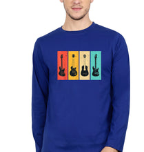Load image into Gallery viewer, Guitar Full Sleeves T-Shirt for Men-Royal blue-Ektarfa.online
