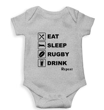 Load image into Gallery viewer, Rugby Kids Romper For Baby Boy/Girl-0-5 Months(18 Inches)-Grey-Ektarfa.online
