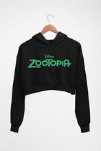 Load image into Gallery viewer, zootopia Crop HOODIE FOR WOMEN-Black-Ektarfa.online
