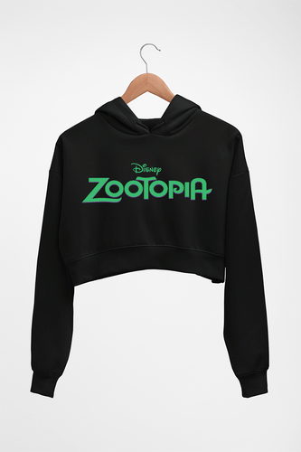 zootopia Crop HOODIE FOR WOMEN-Black-Ektarfa.online