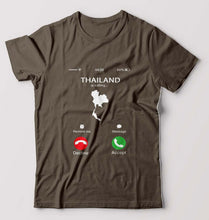 Load image into Gallery viewer, Thailand Calling T-Shirt for Men-Olive Green-Ektarfa.online
