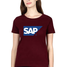Load image into Gallery viewer, SAP T-Shirt for Women-Maroon-Ektarfa.online
