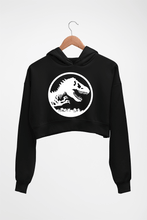 Load image into Gallery viewer, Jurassic World Crop HOODIE FOR WOMEN-Black-Ektarfa.online
