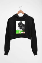 Load image into Gallery viewer, Ronnie O&#39;Sullivan Snooker Crop HOODIE FOR WOMEN-Black-Ektarfa.online
