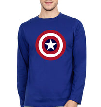 Load image into Gallery viewer, Captain America Full Sleeves T-Shirt for Men-Royal Blue-Ektarfa.online
