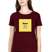Load image into Gallery viewer, BTS Butter T-Shirt for Women-Maroon-Ektarfa.online
