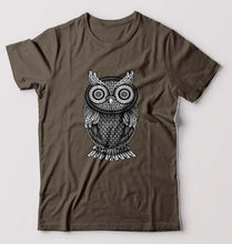 Load image into Gallery viewer, Owl T-Shirt for Men-Olive Green-Ektarfa.online
